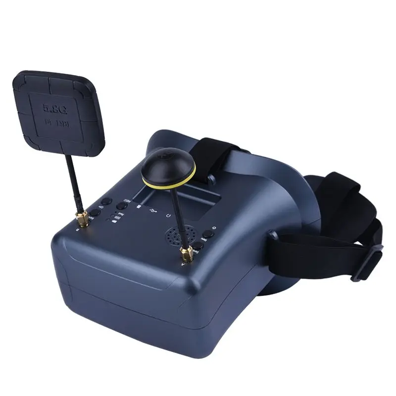 008D FPV Goggle 5.8GHz 40Ch Receiver with DVR 3.7V/2000MAh Battery 4.3 Inch HD LCD 16: 9 for Racing Drone BWhoop Drone-ABWO
