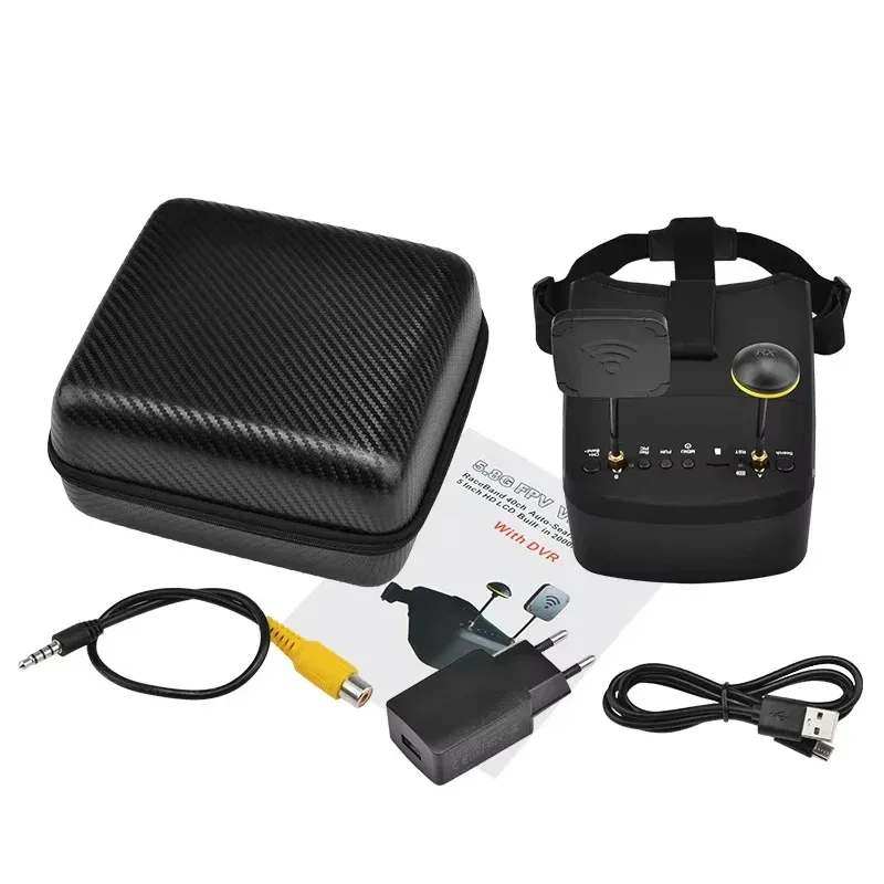 LS-800D FPV Goggles 5.8G 40CH 5inch 4.3inch HD DVR Video Glasses Headset Kit for FPV RC Racing Drone Quadcopter Multi-copter