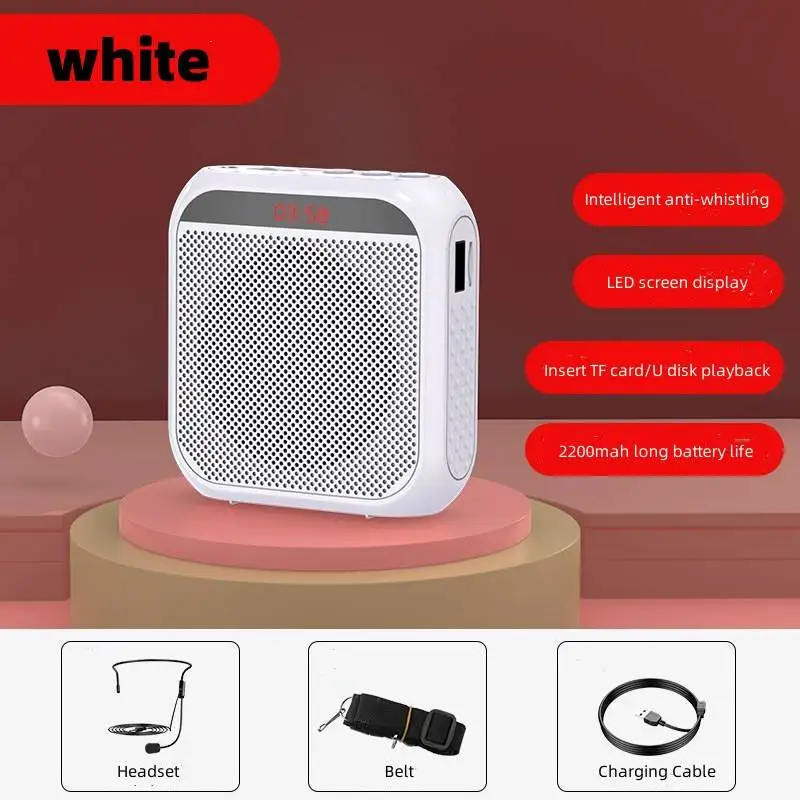 Megaphone Voice Amplifier Portable Personal Voice Speaker s With Microphone Display Loudspeaker For Teachers Speech Tour Guide