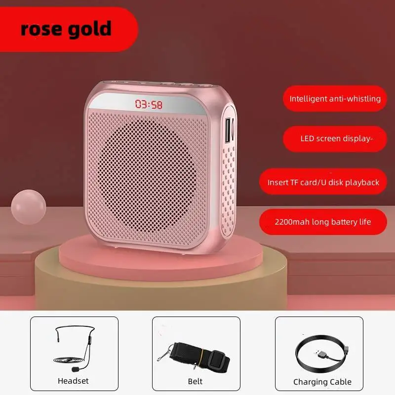 Megaphone Voice Amplifier Portable Personal Voice Speaker s With Microphone Display Loudspeaker For Teachers Speech Tour Guide