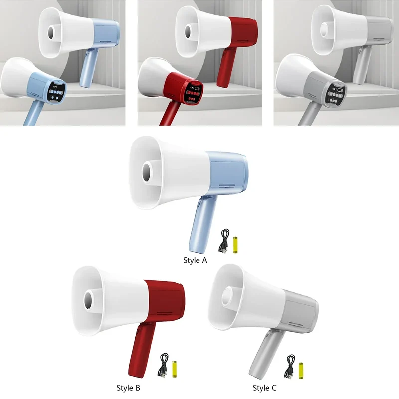 Amplifier Foldable Megaphone Speaker Portable Megaphone Bullhorn for Selling Promotions Safe Drills Cheerleading Fans Outdoor