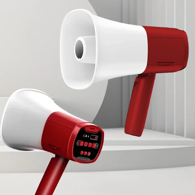 Amplifier Foldable Megaphone Speaker Portable Megaphone Bullhorn for Selling Promotions Safe Drills Cheerleading Fans Outdoor