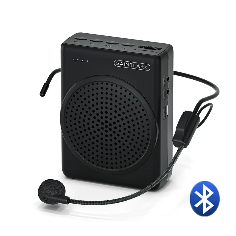 Bluetooth Voice Amplifier SAINTLARK S22 Portable For Teaching Lecture Tour Guide Promotion U-Disk Megaphone Microphone Speaker