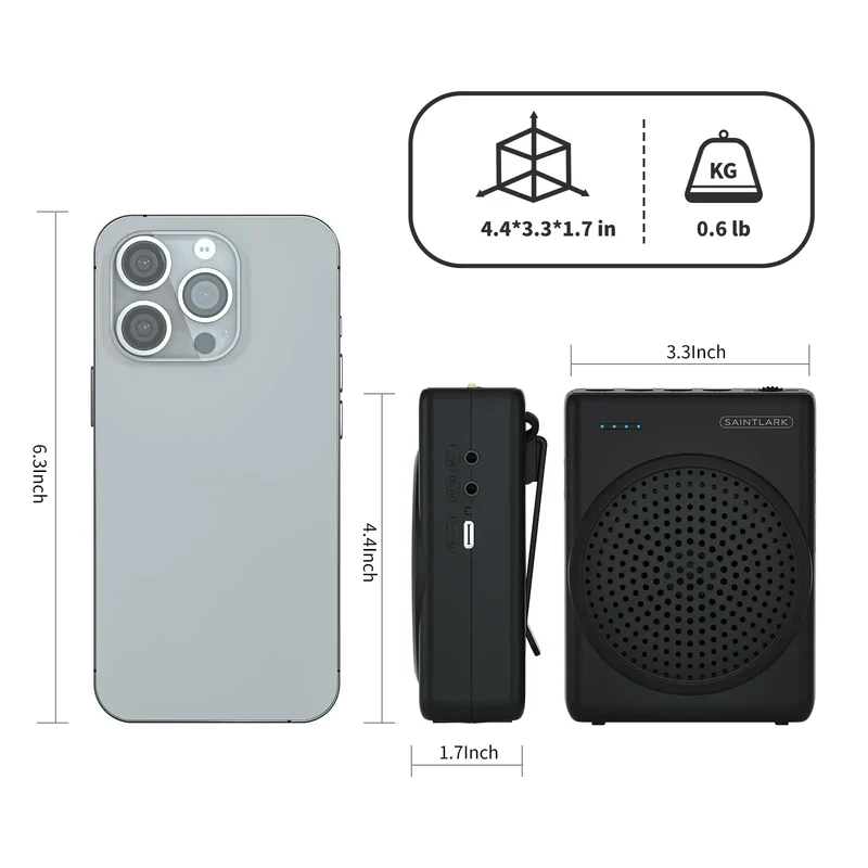 SAINTLARK S22 Bluetooth Voice Amplifier Portable For Teaching Lecture Tour Guide Promotion U-Disk Megaphone Microphone Speaker