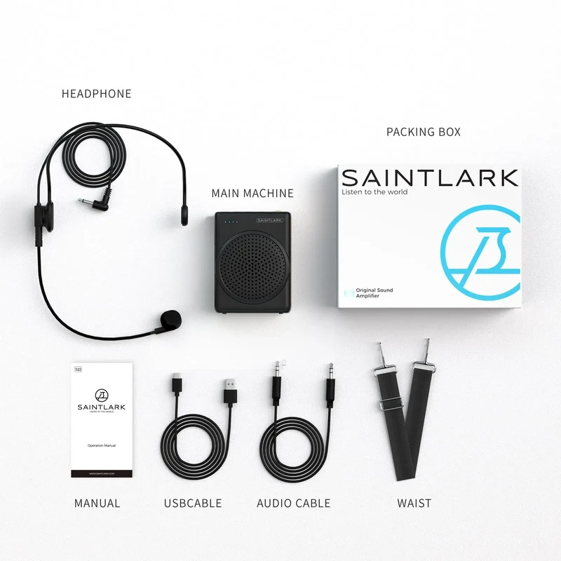 SAINTLARK S22 Bluetooth Voice Amplifier Portable For Teaching Lecture Tour Guide Promotion U-Disk Megaphone Microphone Speaker