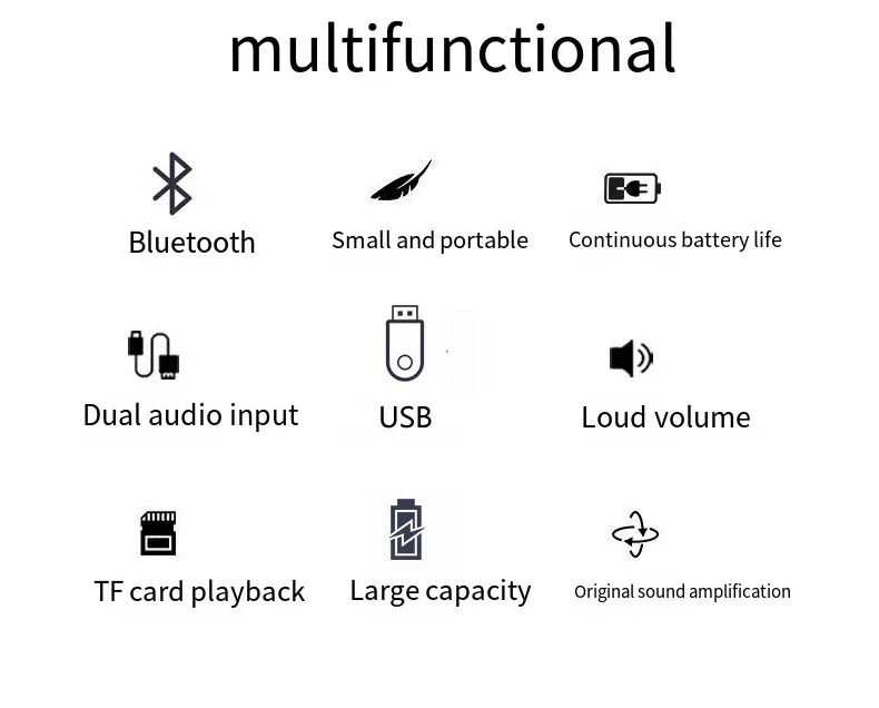 Mini Bee Megaphone Portable Charge Bluetooth4.0 Compatible Megaphone With Lavalier Microphone Waist Hanging Voice Amplifier TF