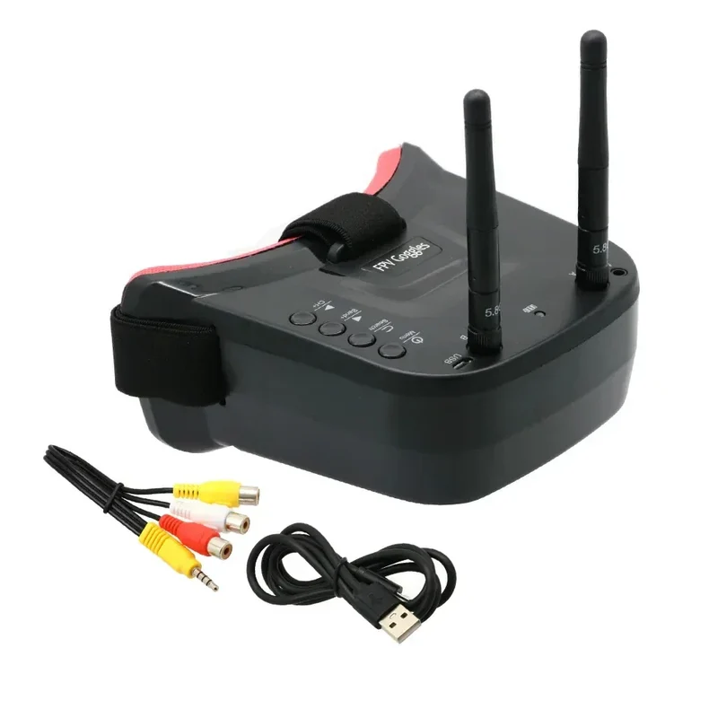 5.8G 40CH Dual Antennas FPV Goggles Monitor Video Glasses Headset HD W/ 5.8G 25mW transmitter fpv camera + Osd for Racing Drone