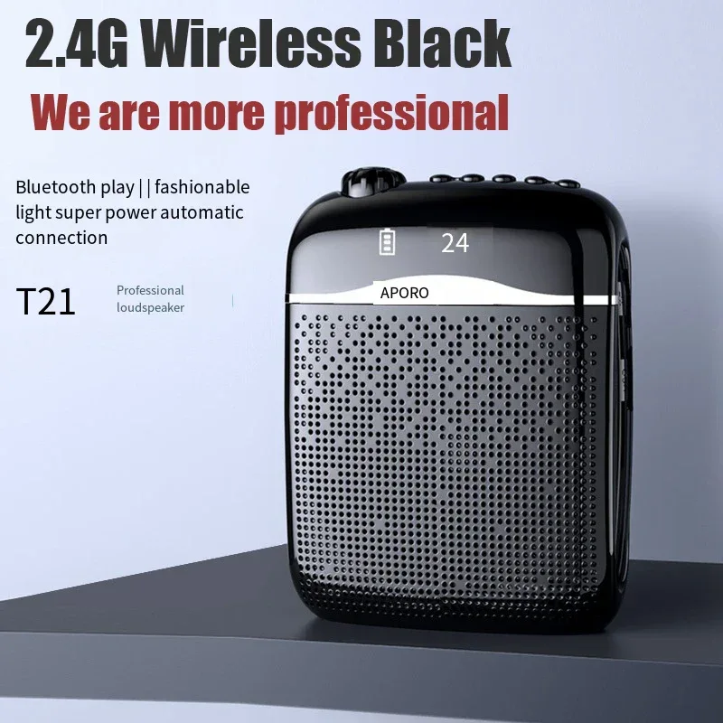 20W 2.4G Wireless / Wired Voice Amplifier Microphone Bluetooth 5.0 SpeakerTeacher School Tour Guide Portable FM Radio Megaphone