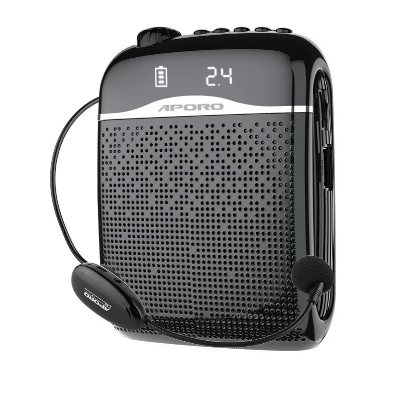 20W 2.4G Wireless / Wired Voice Amplifier Microphone Bluetooth 5.0 SpeakerTeacher School Tour Guide Portable FM Radio Megaphone