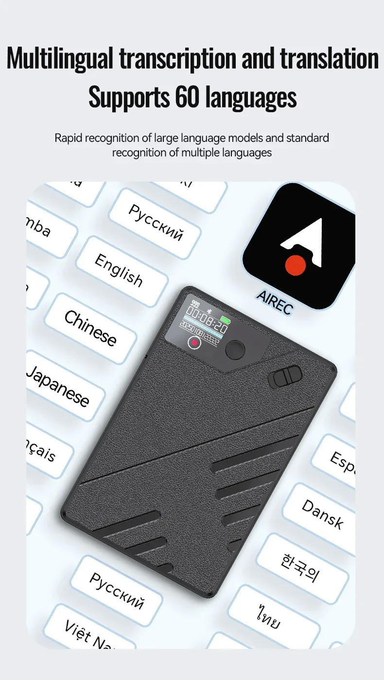 AI Voice Recorder GPT Intelligence APP Control Audio Mind Map Real Time Transcription/Summary/Translation Phone Calls Recording