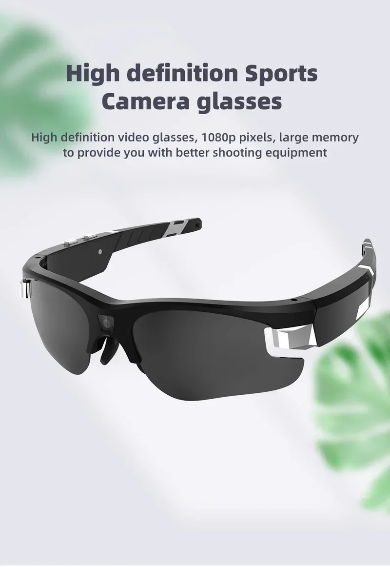 Outdoor FPV Camera Sunglasses Action Smart Glasses 1080P POV Mini for Vlogging Sport Eyewear FHD Video Sports Cycling Eyeglasses