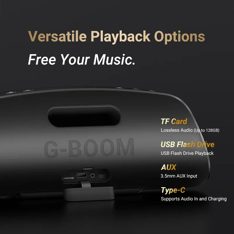 BOGASING G7 Pro Powerful Bluetooth Speaker, 120W Loud Stereo Sound Party Speaker, 20H Playtime, 2-Way Audio, RGB Breathing Light