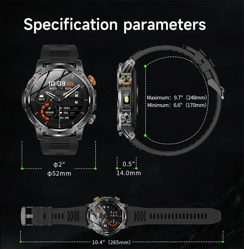 LIGE AMOLED Smart Watch Men with Flashlight Sports IP68 Waterproof Fitness Tracker Bluetooth Call Smartwatch Man for Android iOS