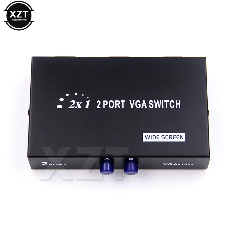 Newest 2 Port HD VGA SVGA Sharing Switch Box For LCD PC TV Monitor Video 2 In 1 Out for PC Laptop