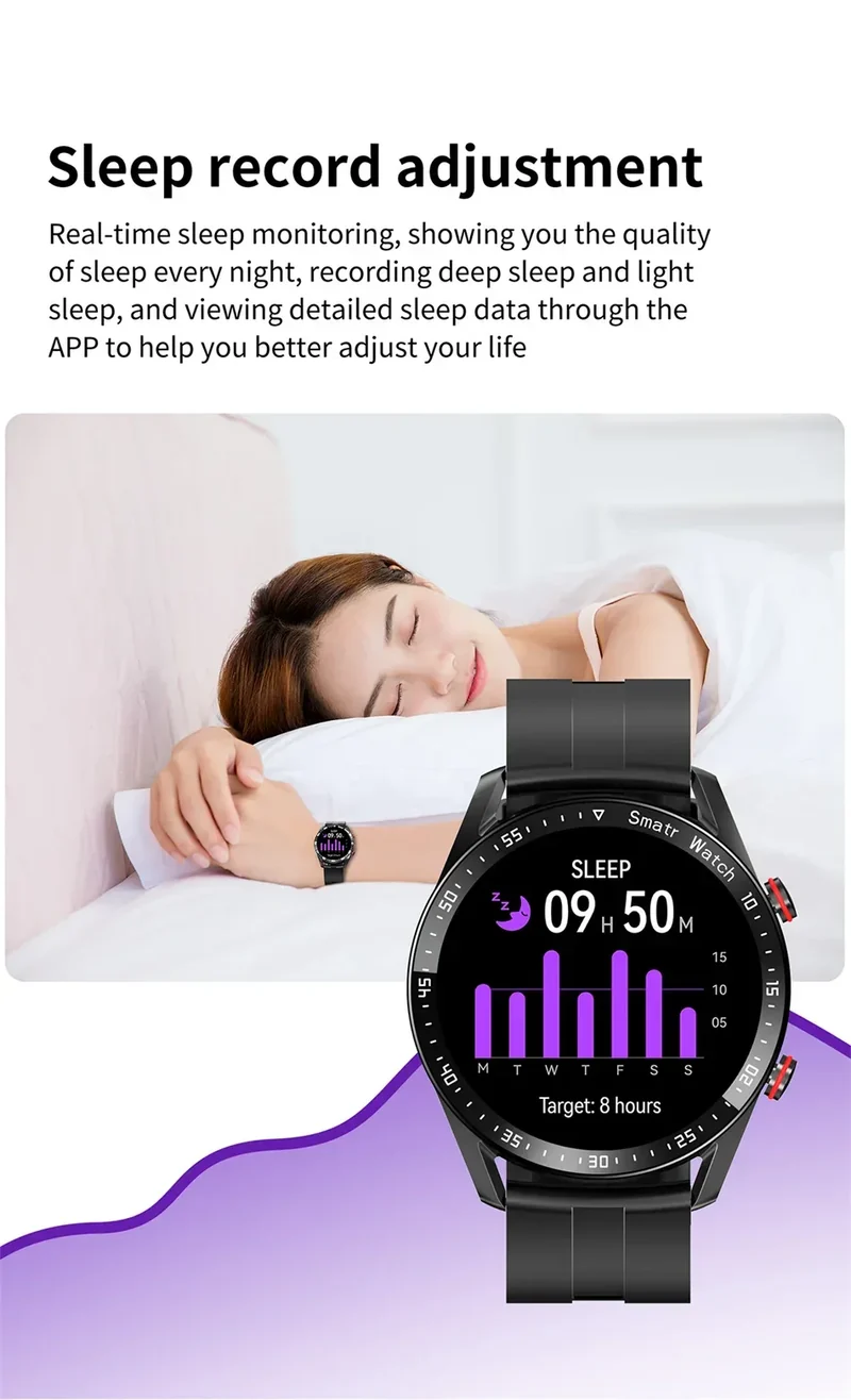 2024 New Bluetooth Call Smart Watch Men Waterproof Sport Fitness Tracker Weather Display Man Smartwatch Para Android IOS Watch