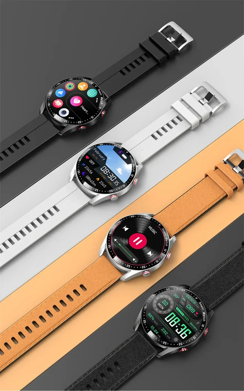 2024 New Bluetooth Call Smart Watch Men Waterproof Sport Fitness Tracker Weather Display Man Smartwatch Para Android IOS Watch
