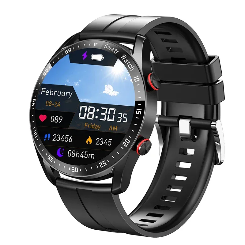 2024 New Bluetooth Call Smart Watch Men Waterproof Sport Fitness Tracker Weather Display Man Smartwatch Para Android IOS Watch