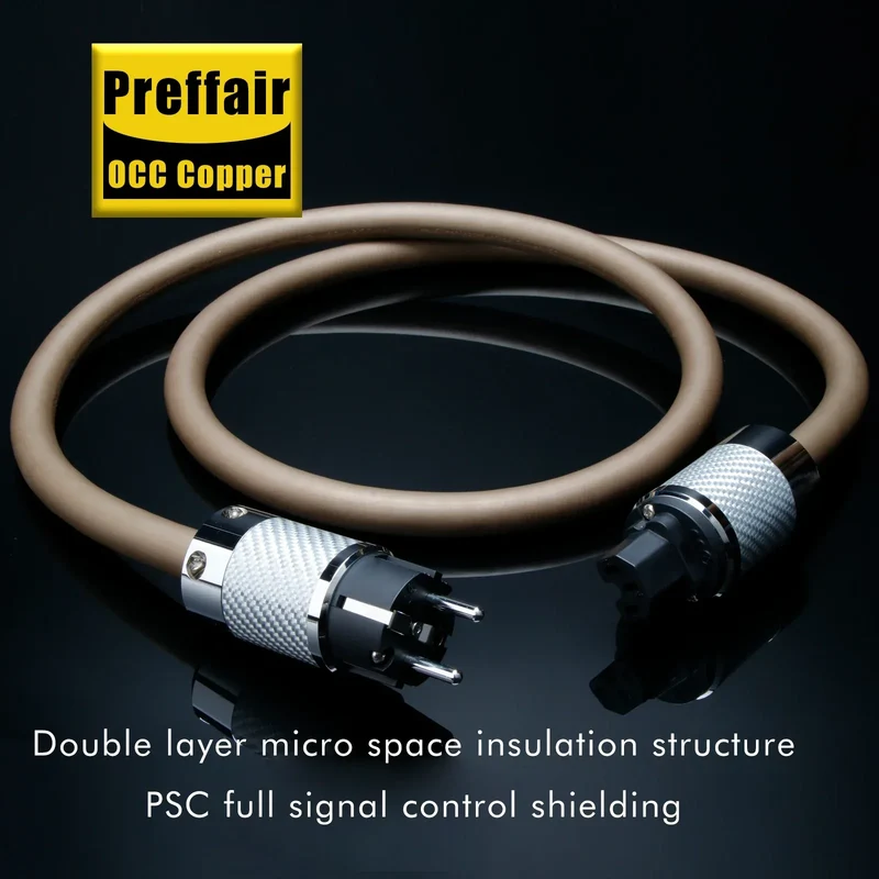 hifi audio Power Cable US/UK/AU/EU Monosaudio occ Copper Silver conductor Power AC Cable line British Standard Power Cord