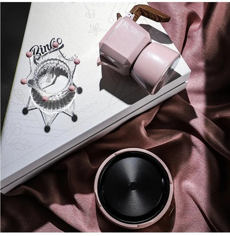 Bincoo Dual Valve Moka Pot 110v-220v Electric Heater Base Espresso Maker Brewed Coffee Mocha Pot Italian Camping Barista Tool