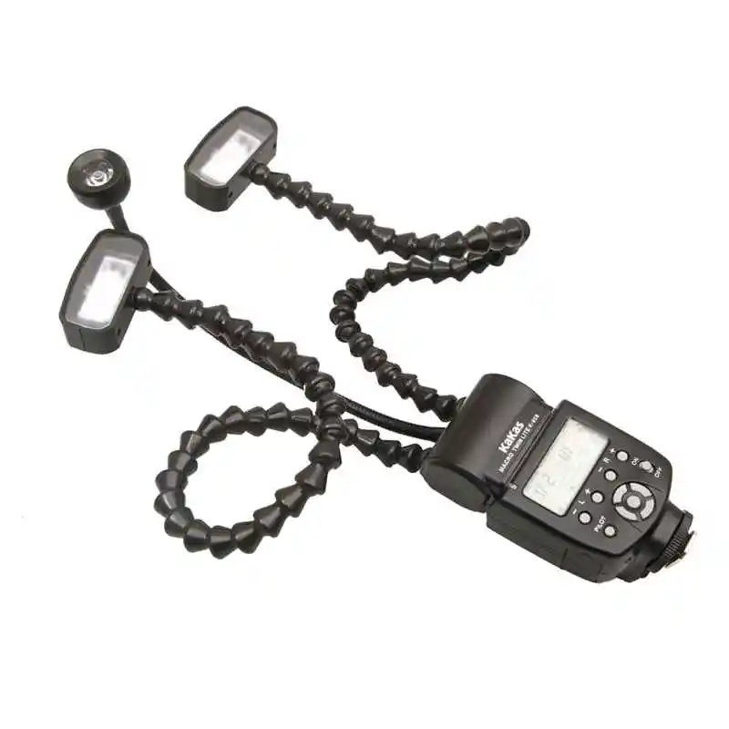 K808 Camera Flash Macro Light Flexible Macro LED Speedlight with Dual Flash Light Universal Flash for DSLR Sony Nikon Canon