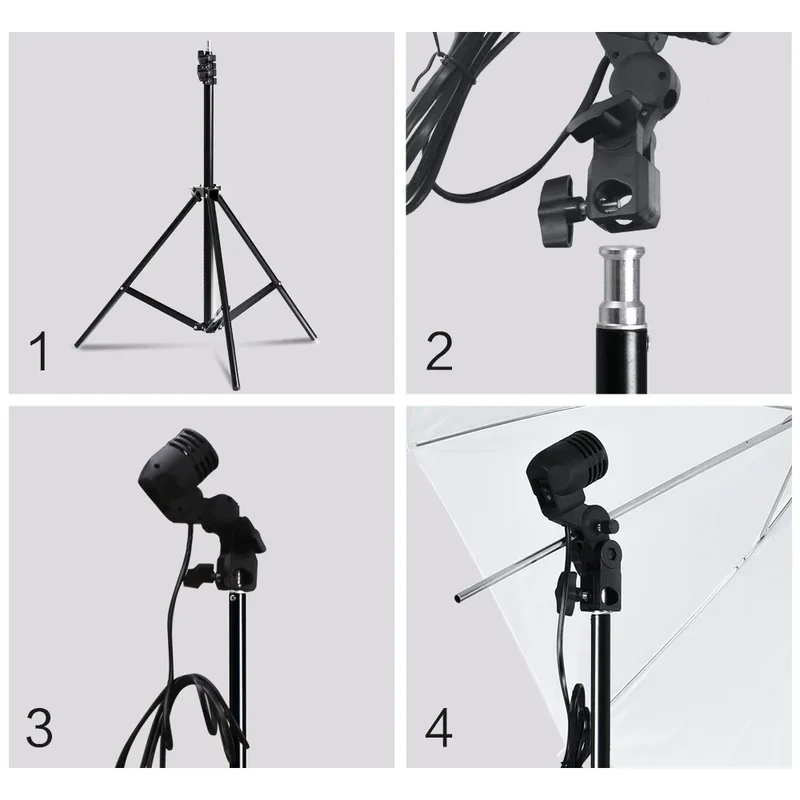 Photography Lighting Kit Umbrella Photo Background Photobooth Backdrops Softbox Light Stand Portable Soft BoxFor Photo Studio
