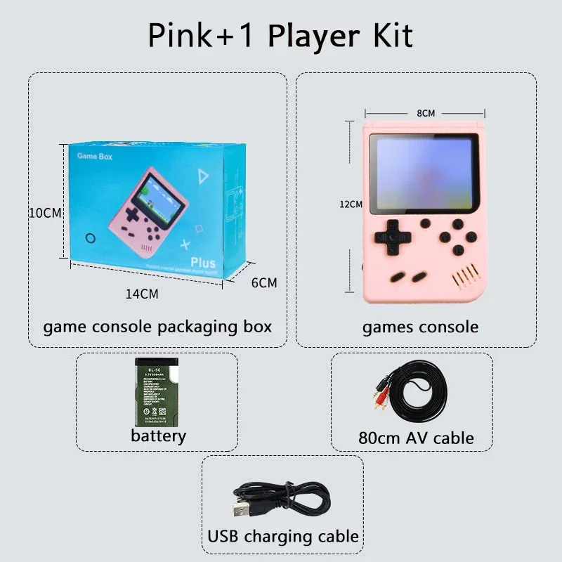 Retro Portable Mini Handheld Video Game Console 8 Bit 3.0 Inch Color LCD Kids Color Game Player Built in 500 Games