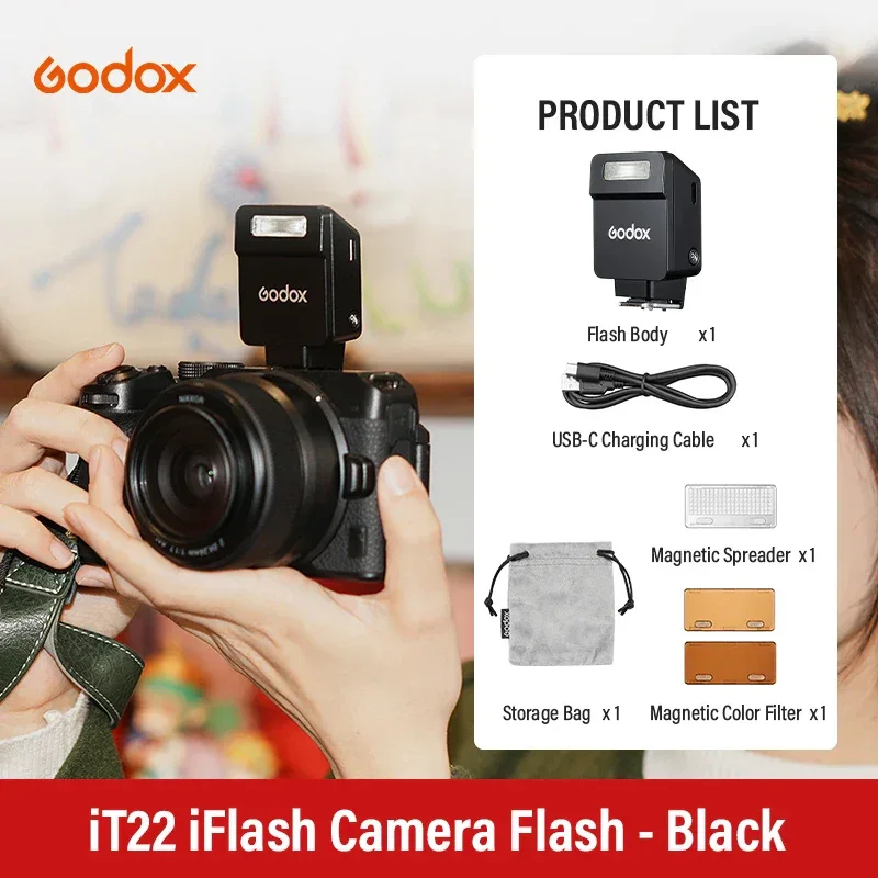 Godox iT20 iT22 C/N/S/F HSS TTL 2.4G Wireless Touchscreen Pocket Flash for Canon Sony Nikon Olympus Fujifilm