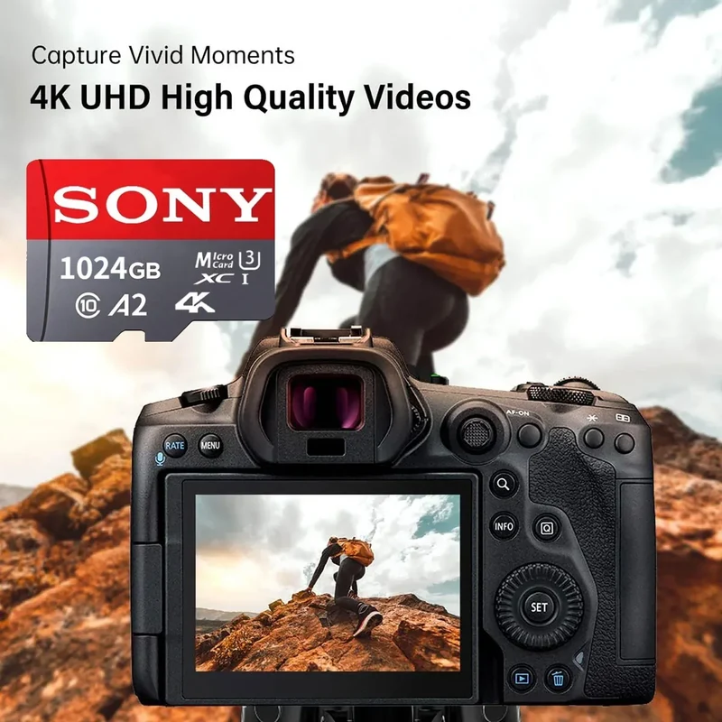 SONY SD Memory Card Extreme Micro TF SD Card 128GB 256GB 1TB 512GB A2 U3 V60 Flash Cards For Xiaomi Phone PC Camera