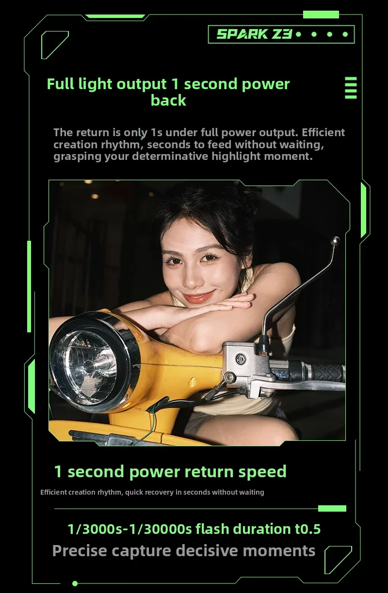 VILTROX Spark Z3 on-camera Flash Speedlite with TTL GN16 6500K Speedlight for Canon Nikon Sony Fujifilm DSLR Camera