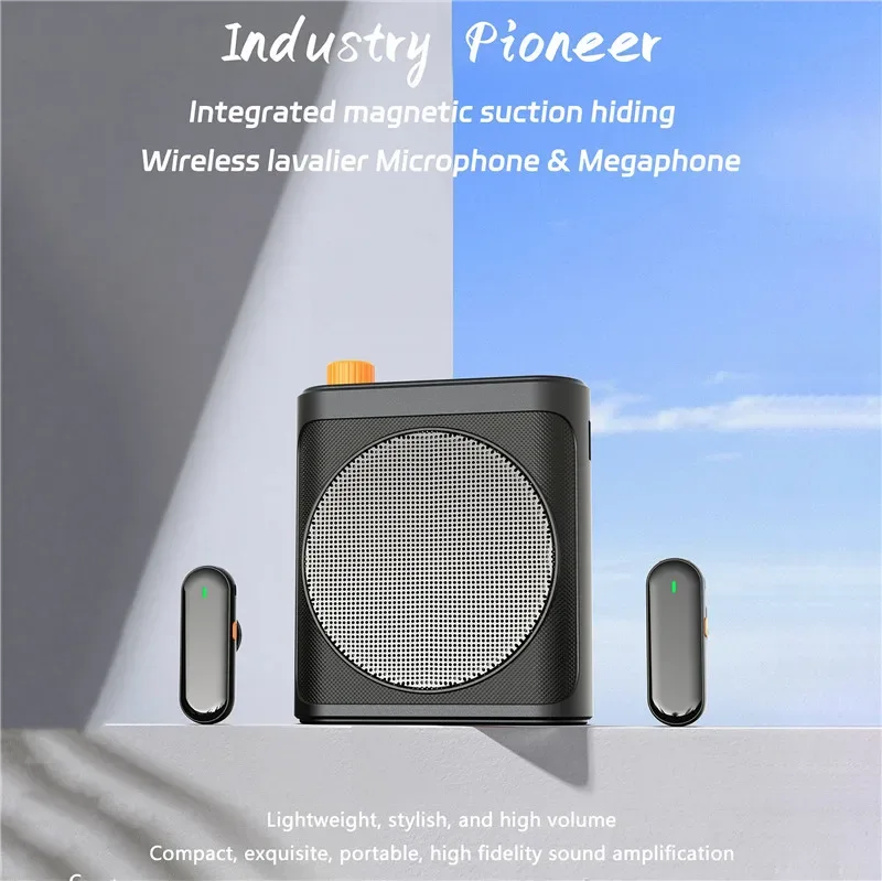 Bluetooth Wireless Voice Amplifier With Lavalier microphone for Teachers Elderly Tour Guides Coaches U-Disk Megaphone Microphone