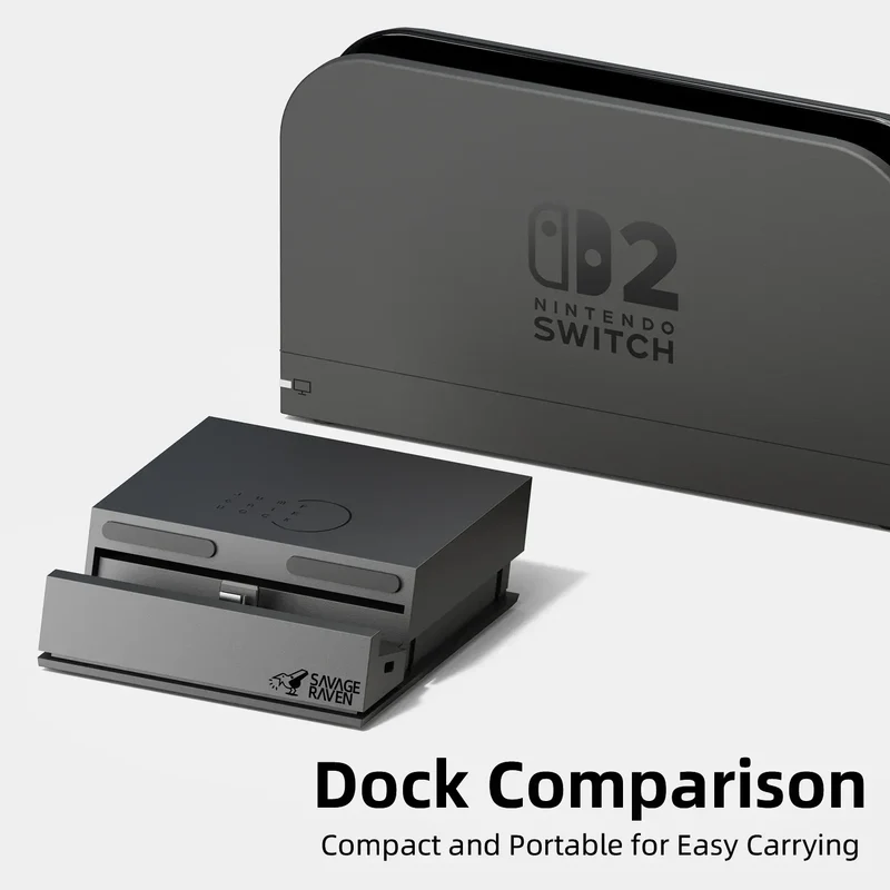 Savage Raven by Skull & Co. Jumpgate Dock USB C Hub Portable Stand Docking Station for Switch 2 and OLED Game Accessories