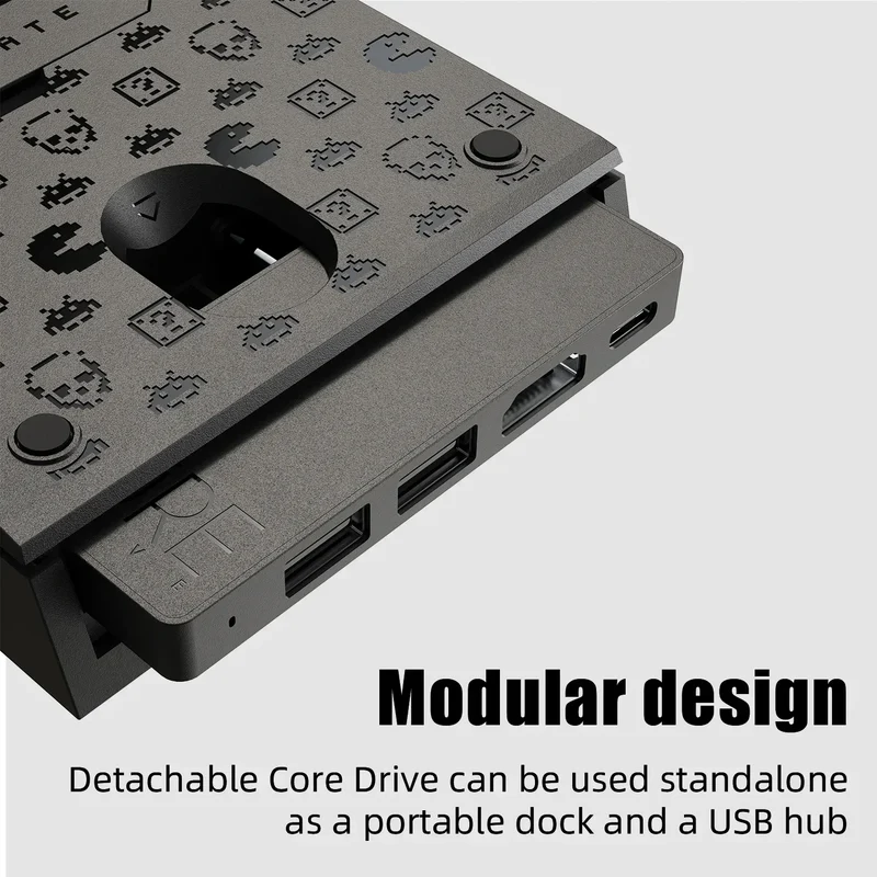 Savage Raven by Skull & Co. Jumpgate Dock USB C Hub Portable Stand Docking Station for Switch 2 and OLED Game Accessories