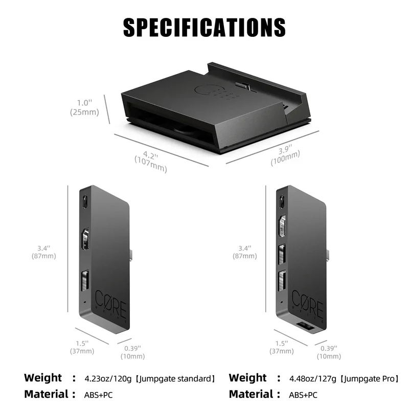 Savage Raven by Skull & Co. Jumpgate Dock USB C Hub Portable Stand Docking Station for Switch 2 and OLED Game Accessories