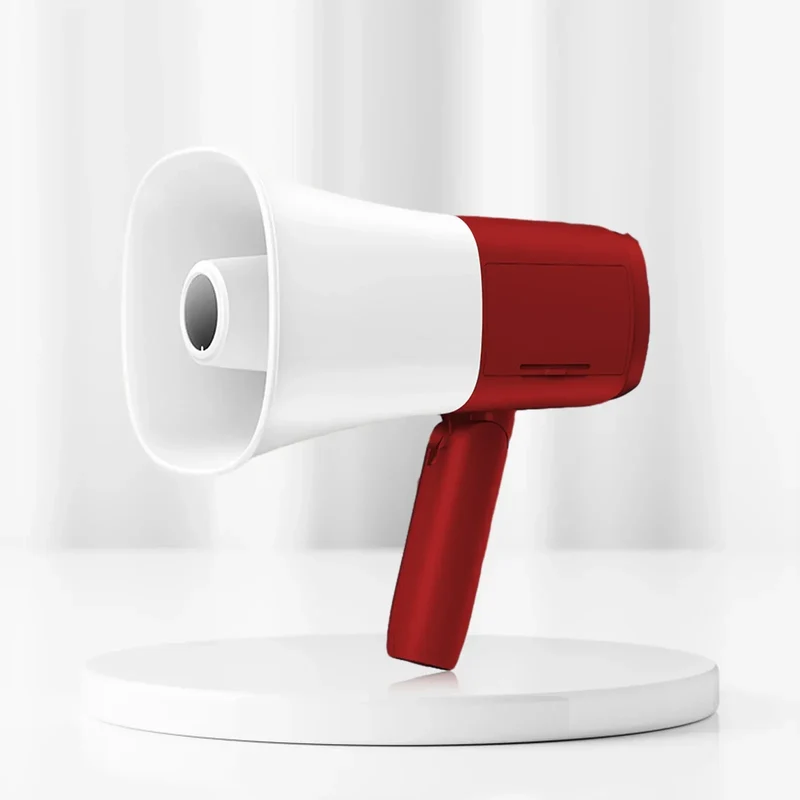 Portable Megaphone Speaker Handheld Sound Amplifier Foldable Handle Adjustable Volume for Outdoor Sports Cheerleading Coaches