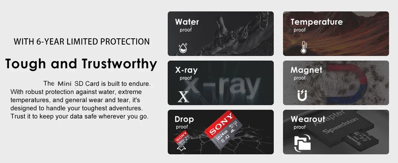 SONY SD Memory Card Extreme Micro Mini SD Card 1TB 512GB128GB 256GB 32GB 64GB U3 A2 TF Flash Cards for Xiaomi Phone Camera PC