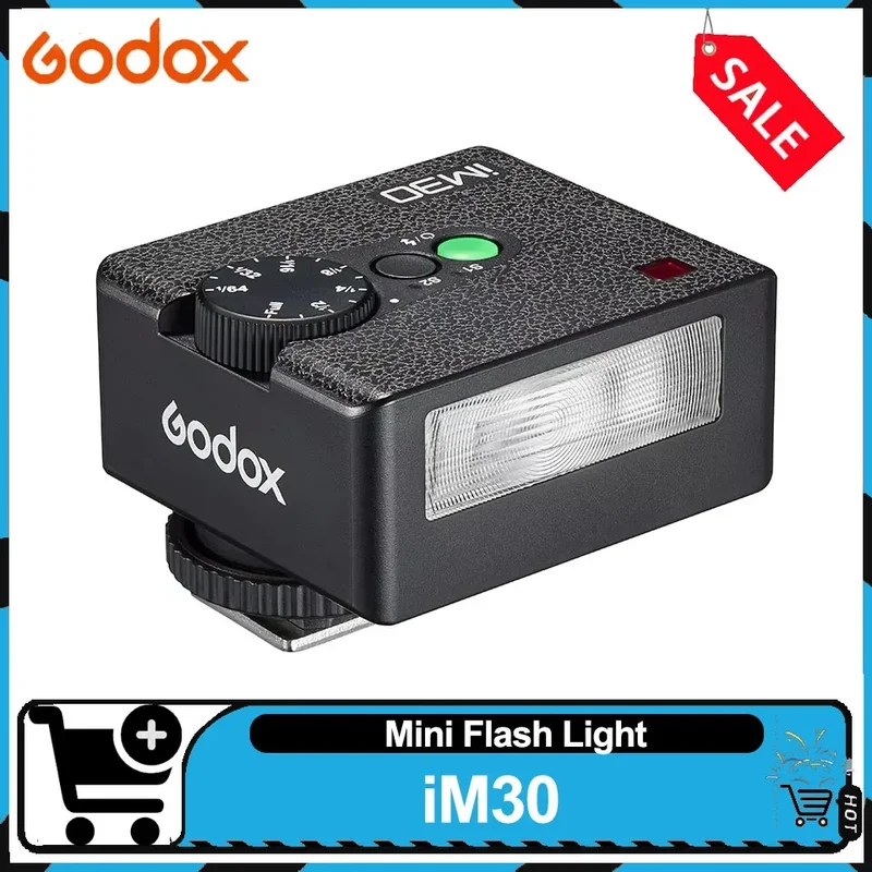 Godox iM30 iFlash Camera Flash GN15 7Power Levels Universal Hot Shoe on Camera Mini Flash for Fuji Sony zv1 zve10 Ricoh gr3
