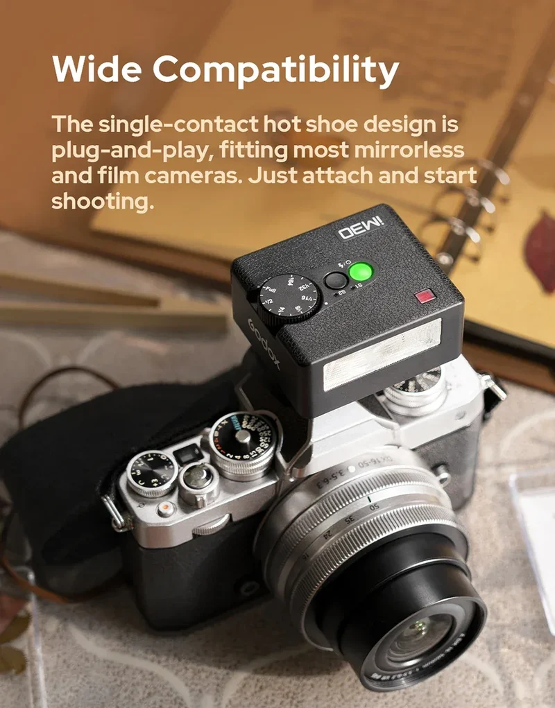 Godox iM30 iFlash Camera Flash GN15 7Power Levels Universal Hot Shoe on Camera Mini Flash for Fuji Sony zv1 zve10 Ricoh gr3