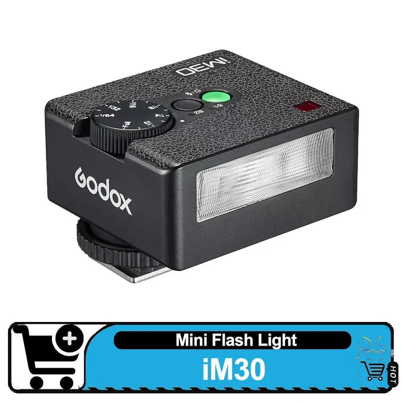 Godox iM30 iFlash Camera Flash GN15 7Power Levels Universal Hot Shoe on Camera Mini Flash for Fuji Sony zv1 zve10 Ricoh gr3