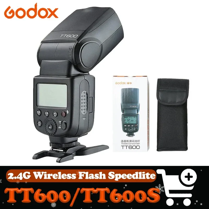 Godox TT600/TT600S Camera Flash Speedlite GN60 Built-In 2.4GHz X Wireless Radio System On Camera Flash for Sony Nikon Fuji
