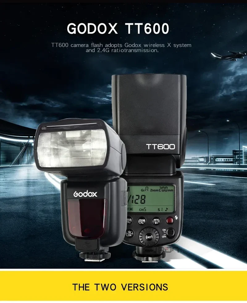 Godox TT600/TT600S Camera Flash Speedlite GN60 Built-In 2.4GHz X Wireless Radio System On Camera Flash for Sony Nikon Fuji