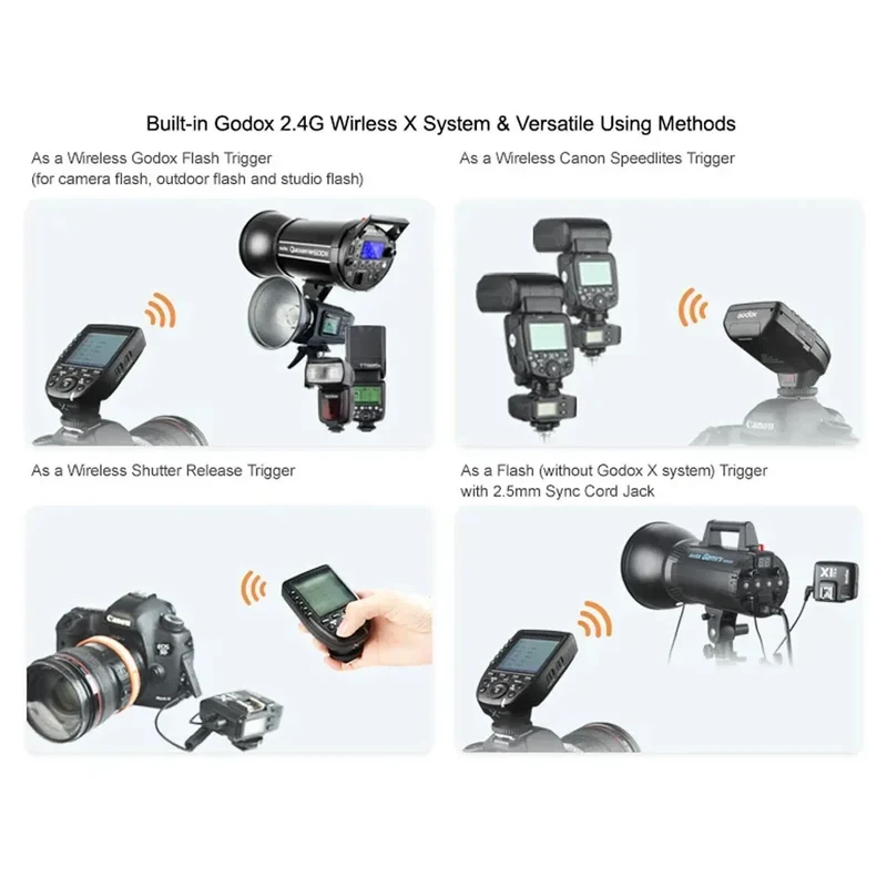 Godox XPro TTL 2.4G Wireless Flash Trigger 1/8000s Mini on Camera Flash Light compatible with Canon Sony Nikon Fuji Olympus