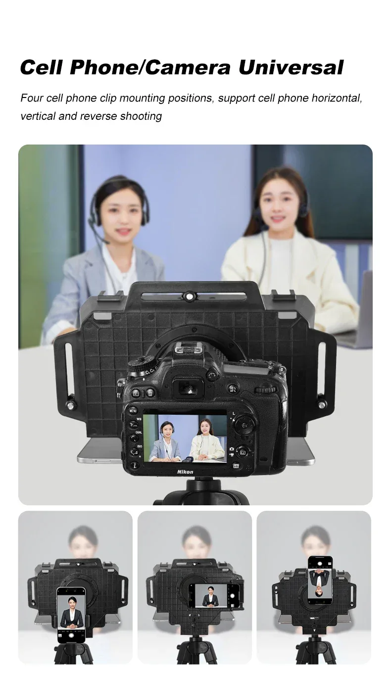 Soonpho F7 F8 Teleprompter for Tablet Laptop Smartphone Camera Bluetooth Portable Telepronter for Live Streaming Recording Video