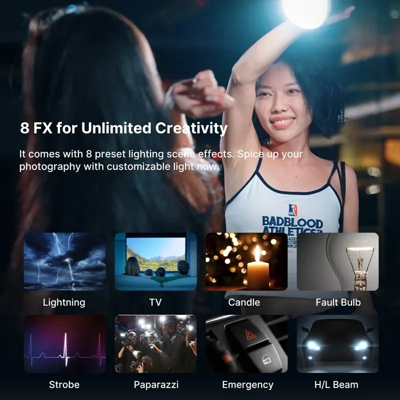 Ulanzi L023 40W Pro Portable LED Video Light Bi-Color COB Photographic Studio Light 2500K-6500K 3400mAh for Video Live-streaming