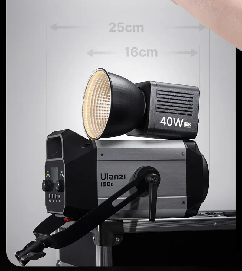 Ulanzi L023 40W Pro Portable LED Video Light Bi-Color COB Photographic Studio Light 2500K-6500K 3400mAh for Video Live-streaming