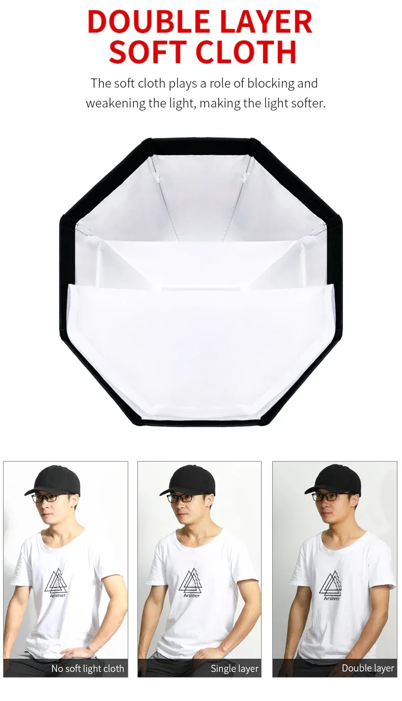 TRIOPO Newest KX 65CM Softbox Octagon Umbrella Light Box For Godox AD200 V1 Speedlite Flash Light Photography Studio Accessories