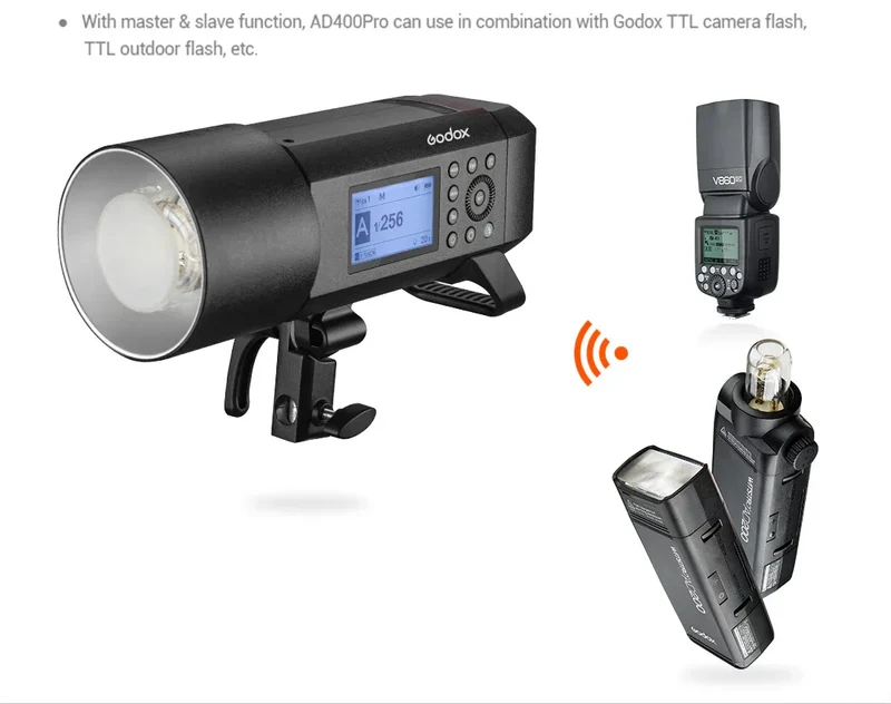 Godox AD400Pro 400Ws GN72 TTL 1/8000s HSS 2.4G X System Witstro All-in-One Outdoor Flash for Camera Photography Sony Nikon Canon