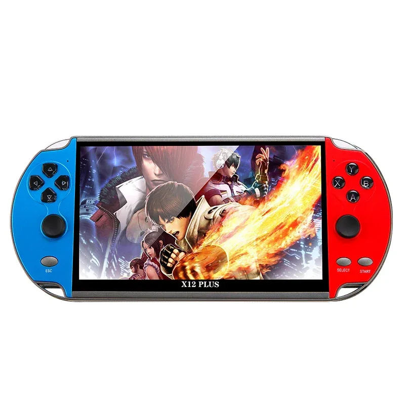 X12 Plus Portable Gaming Console, 7.0-inch HD screen, Portable Audio-Video Player, Classic Games, Over 10,000 Free Built-in Game