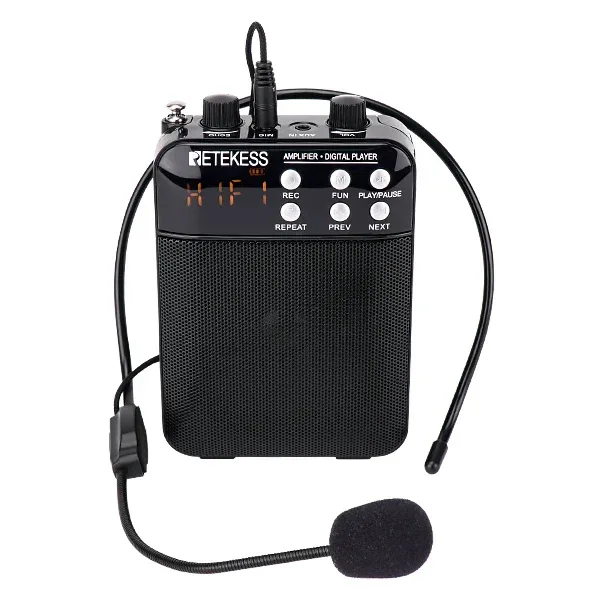 Retekess TR619 Megaphone Portable 3W FM Recording Voice Amplifier Teacher Microphone Speaker Mp3 Player FM Radio for Tour Guide