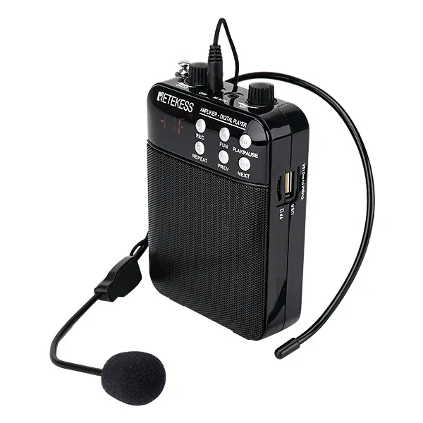 Retekess TR619 Megaphone Portable 3W FM Recording Voice Amplifier Teacher Microphone Speaker Mp3 Player FM Radio for Tour Guide