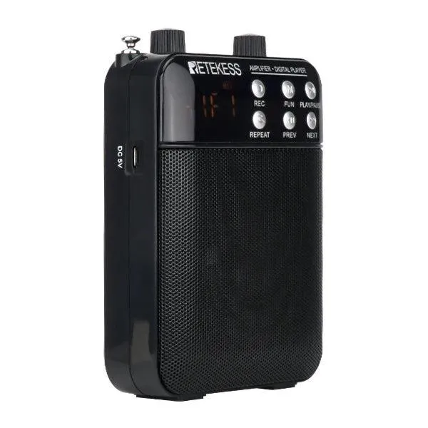 Retekess TR619 Megaphone Portable 3W FM Recording Voice Amplifier Teacher Microphone Speaker Mp3 Player FM Radio for Tour Guide